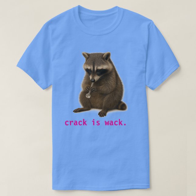 Funny Racoon Smoking A Pipe Shirt (Design Front)