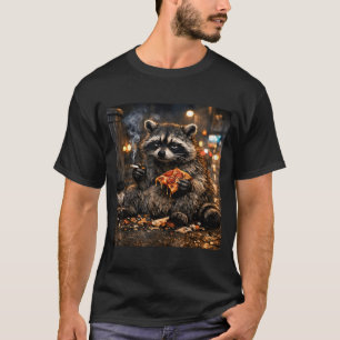 Funny racoon smoking cigarette humour meme racoon T-Shirt