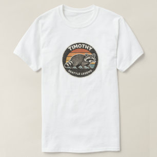 Funny Racoon, Timothy Seattle Wildlife Legend T-Shirt