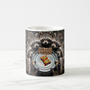 Funny Racoon Trash Can Last Supper Mug