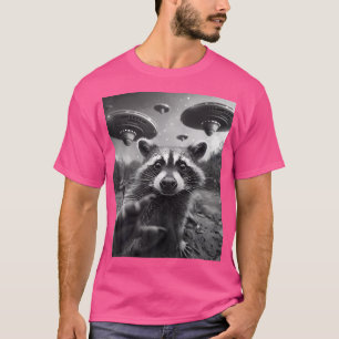 Funny Racoon Ufo T-Shirt
