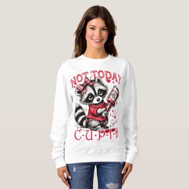 Funny Racoon Valentine Day Sweatshirt (Front Full)