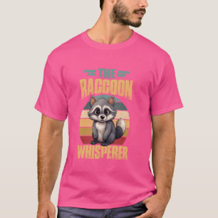 Funny Racoon Vintage Retro Trash Panda Racoon Whi T-Shirt
