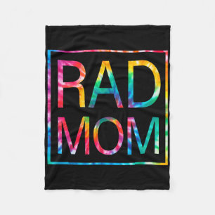 Funny Rad Mum Tie Dye Funny Mothers Day Matching M Fleece Blanket