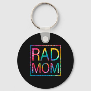 Funny Rad Mum Tie Dye Funny Mothers Day Matching M Key Ring
