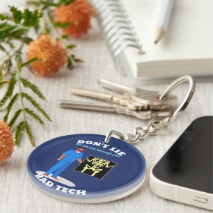 Funny Rad Tech Custom Radiology Specialty Key Ring