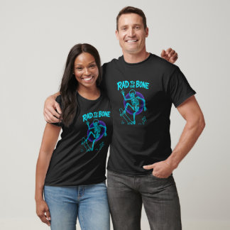 Funny Rad to the Bone Skater Skeleton T-Shirt