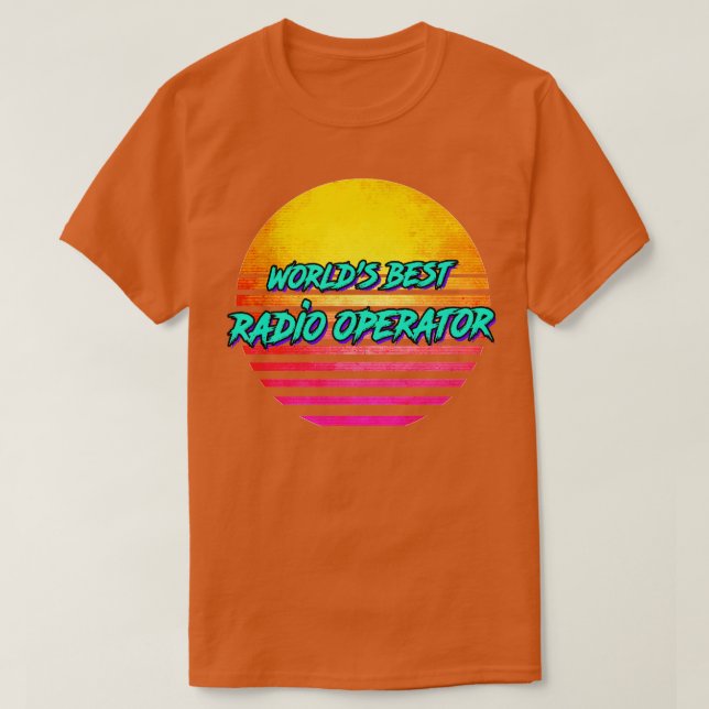 Funny Radio Operator Retro 1980s Poison T-Shirt (Design Front)