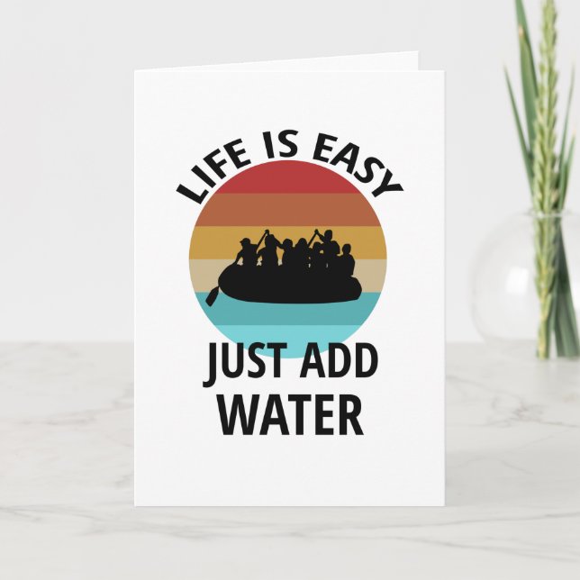 Funny Rafting Gift | Wild Water Rafting Rafter Card (Front)