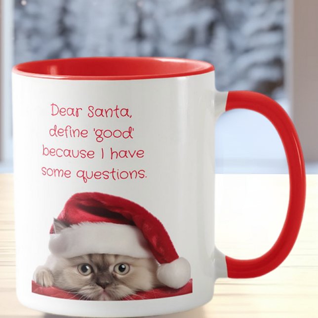 Funny Ragdoll Cat Santa Hat Define Good  Mug (Creator Uploaded)