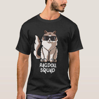 Funny Ragdoll Cat Squad Mum for Christmas T-Shirt