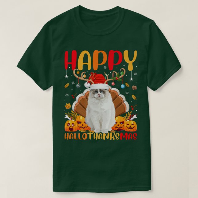 Funny Ragdoll Dog Lover Happy Ragdoll HelloThanksM T-Shirt (Design Front)