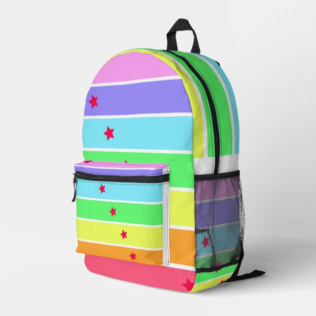 Funny Rainbow  and Star Print Cut Sew Bag (Back Corner Right)