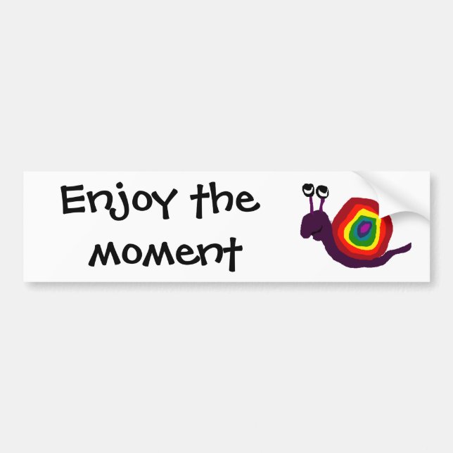 Funny Rainbow Art Snail Bumper Sticker (Front)