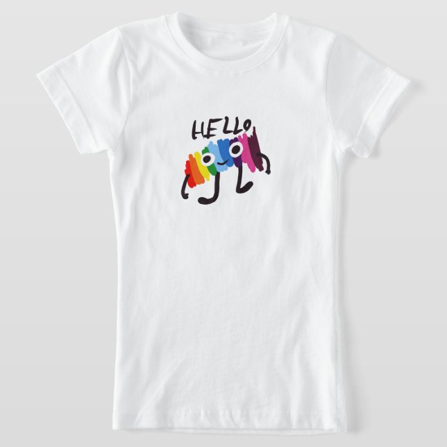 Funny rainbow man T-Shirt (Laydown)