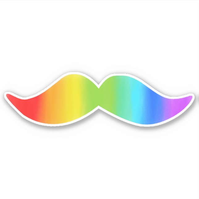 Funny Rainbow Moustache (Front)