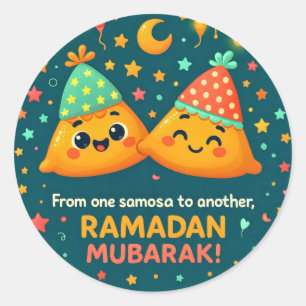 Funny Ramadan Mubarak  Classic Round Sticker