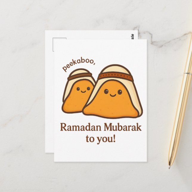Funny Ramadan Mubarak To You Postcard (Front/Back In Situ)