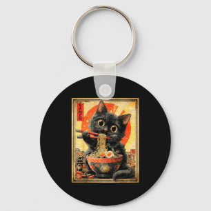 Funny Ramen Cat Noodle Lovers Anime Otaku  Key Ring