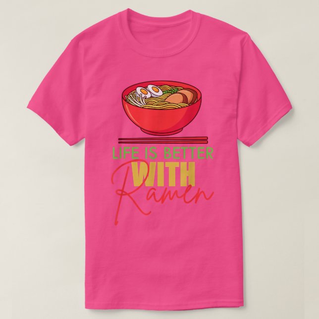 Funny Ramen Food Noodles Japanese Anime Fun Lovers T-Shirt (Design Front)