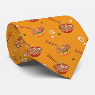 Funny Ramen Noodles All Over Print  Tie