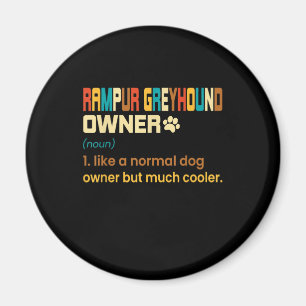 Funny Rampur Greyhound Vintage Retro Dog Mum Dad G Magnet