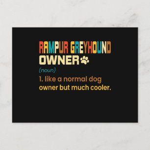 Funny Rampur Greyhound Vintage Retro Dog Mum Dad G Postcard