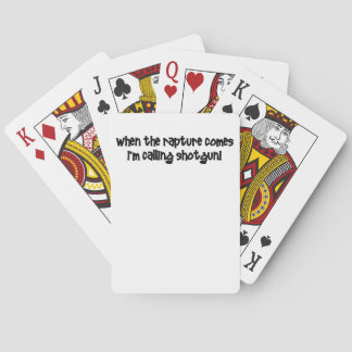Funny rapture playing cards