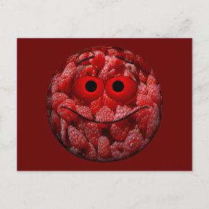 Funny Raspberry Emoticon Postcard