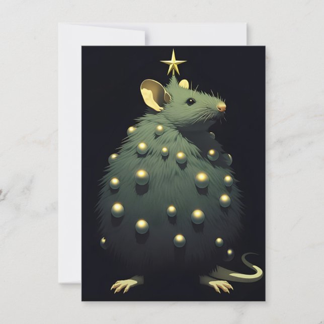 Funny Rat Christmas Cards (Front)
