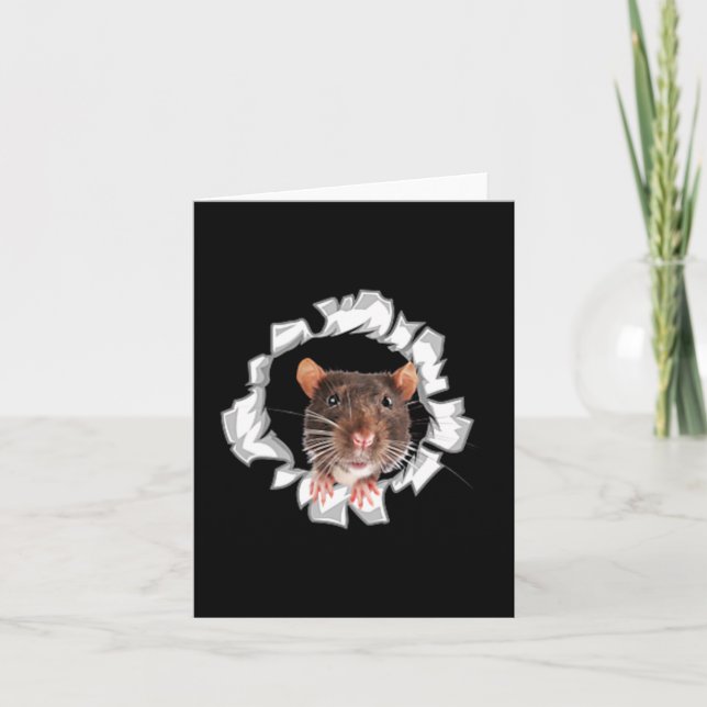 Funny Rat Mouse Lover Graphic Design Gift For Mum Card (Front)