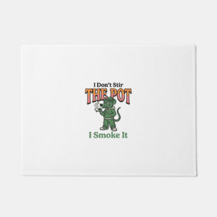 Funny Rat Pot Quote Vintage Engraving Design_1 Doormat