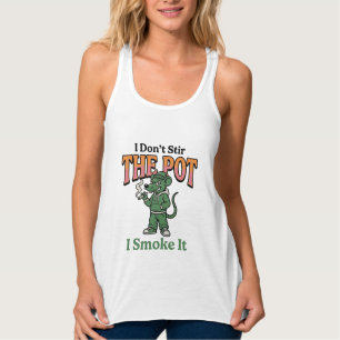 Funny Rat Pot Quote Vintage Engraving Design_1 Singlet
