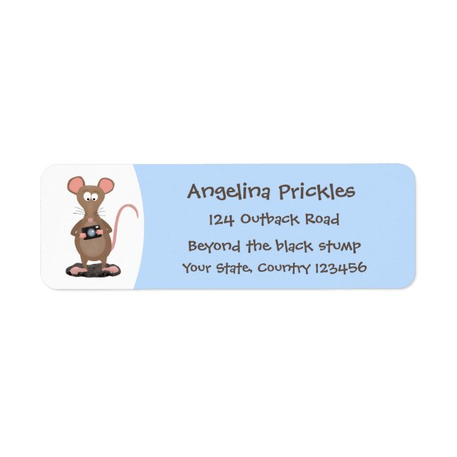 Funny rat with camera cartoon illustration (Front)