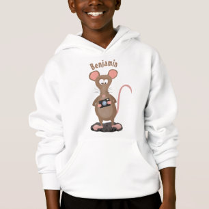 Funny rat with camera cartoon illustration