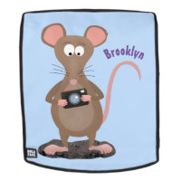 Funny rat with camera cartoon illustration