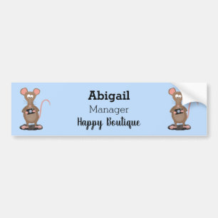 Funny rat with camera cartoon illustration bumper sticker