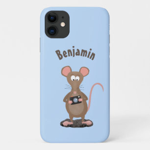 Funny rat with camera cartoon illustration Case-Mate iPhone case