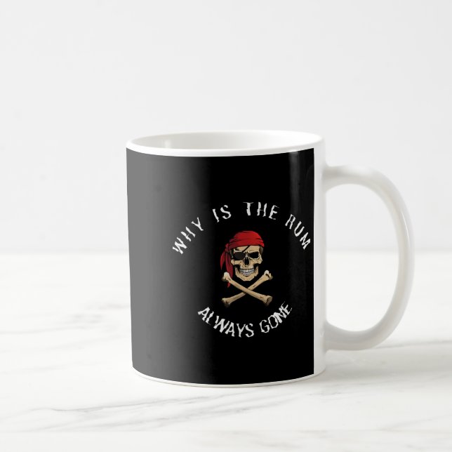 Funny Rate Quote - Why Is The Rum Always Gone_ , S Coffee Mug (Right)