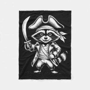 Funny Rate Raccoon  Fleece Blanket