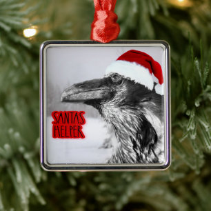 Funny Raven Christmas ornaments