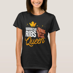 Funny Rbecue Ribs Queen Bbq Meat Season Matching F T-Shirt