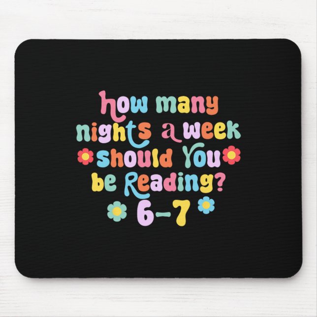 Funny Reading 67 Meme 6-7 Boys Kids Six Seven Teac Mouse Pad (Front)