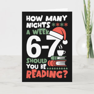 Funny Reading 67 Meme English Teacher Christmas Bo Card
