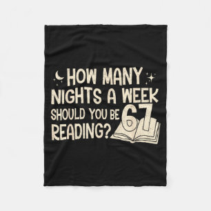 Funny Reading 67 Six Seven Meme Englieacher Book L Fleece Blanket