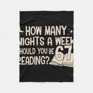 Funny Reading 67 Six Seven Meme English Teacher Bo Fleece Blanket