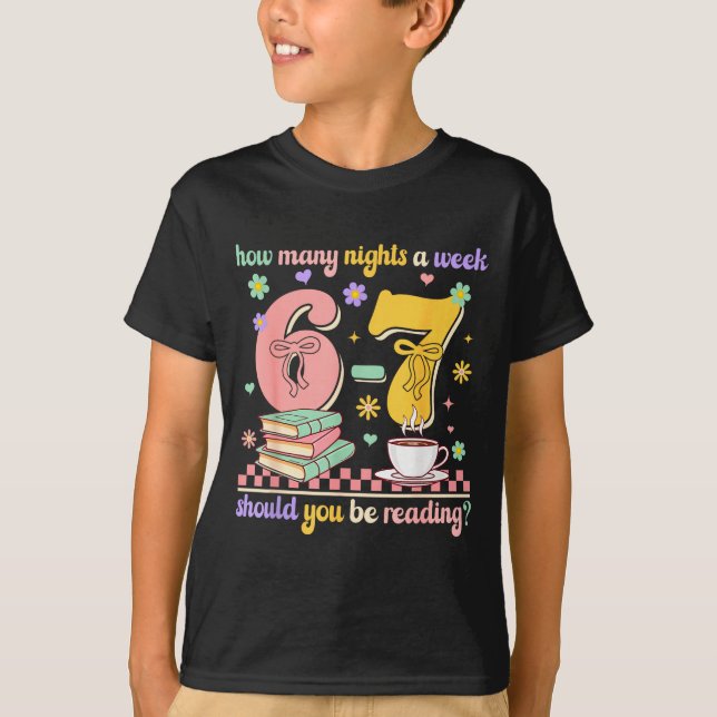 Funny Reading 67 Teacher Six Seven Reading 6 7 Boo T-Shirt (Front)