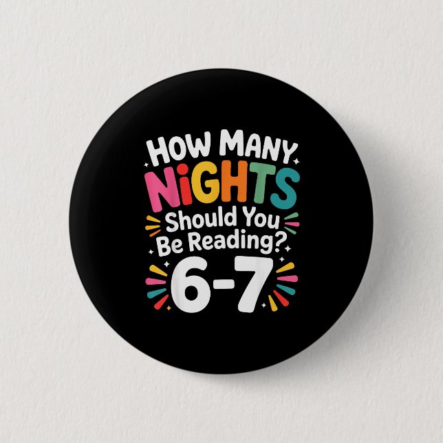 Funny Reading 6 7 Six Seven Meme Englieacher Book  6 Cm Round Badge (Front)