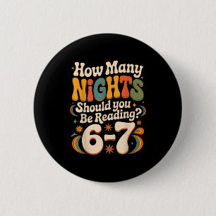 Funny Reading 6 7 Six Seven Meme Englieacher Book  6 Cm Round Badge