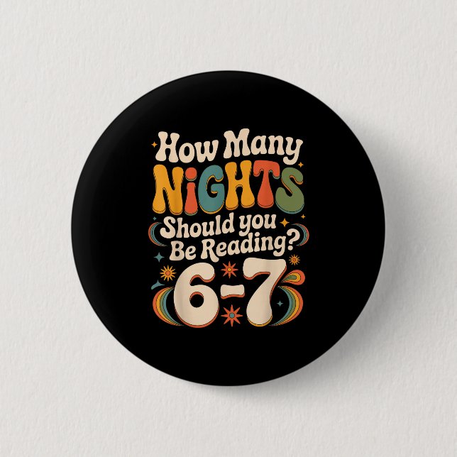 Funny Reading 6 7 Six Seven Meme Englieacher Book  6 Cm Round Badge (Front)